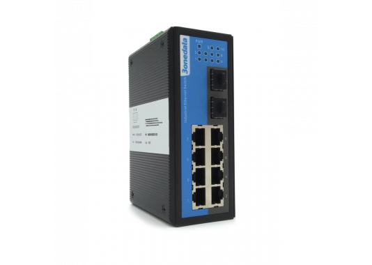 Pramoninis Ethernet komutatorius su 8 Fast Ethernet ir 2 Gigabit SFP prievadais IES2010