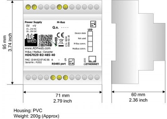 M-Bus - Modbus RTU keitiklis HD67029