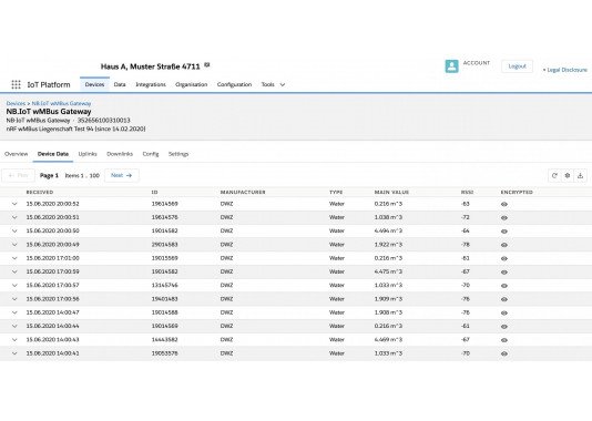 IoT platforma MbusWEB | 1 x kintamasis mėnesiui