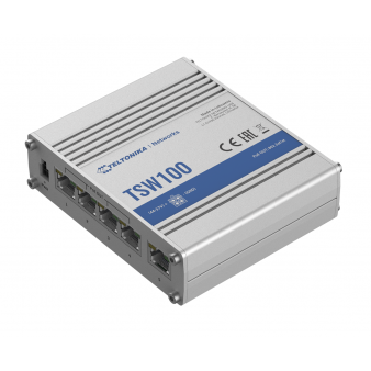 Pramoninis 5-ių gigabitinių prievadų PoE komutatorius TSW100